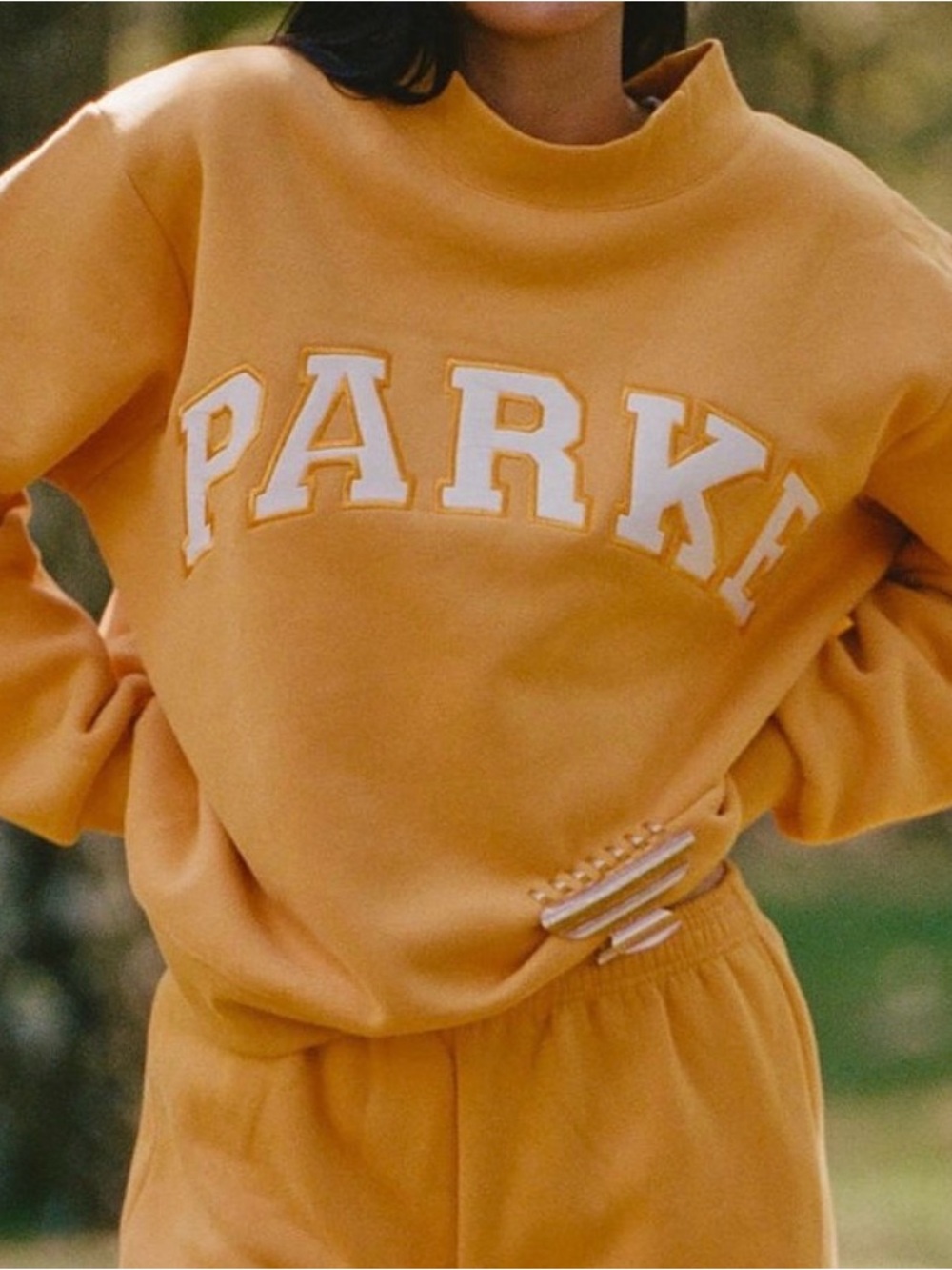 PARKE Fleece Mockneck in Apricot